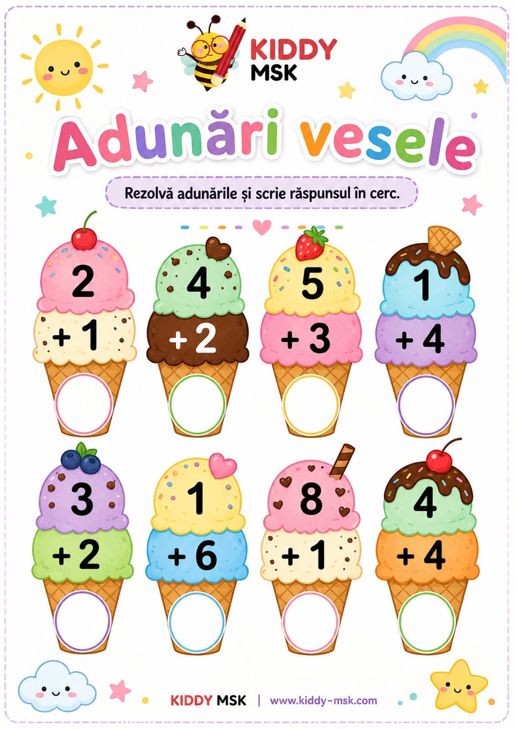 Matematică veselă cu înghețată — prima pagină